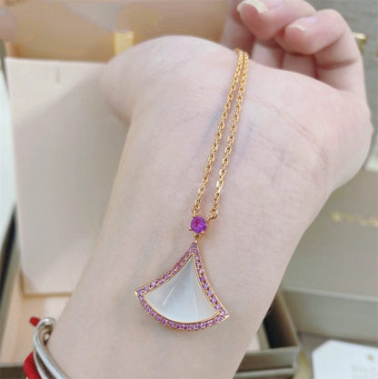 [⭐Clover Jewelry]DREAM NECKLACE MOP DIAMOND PINK