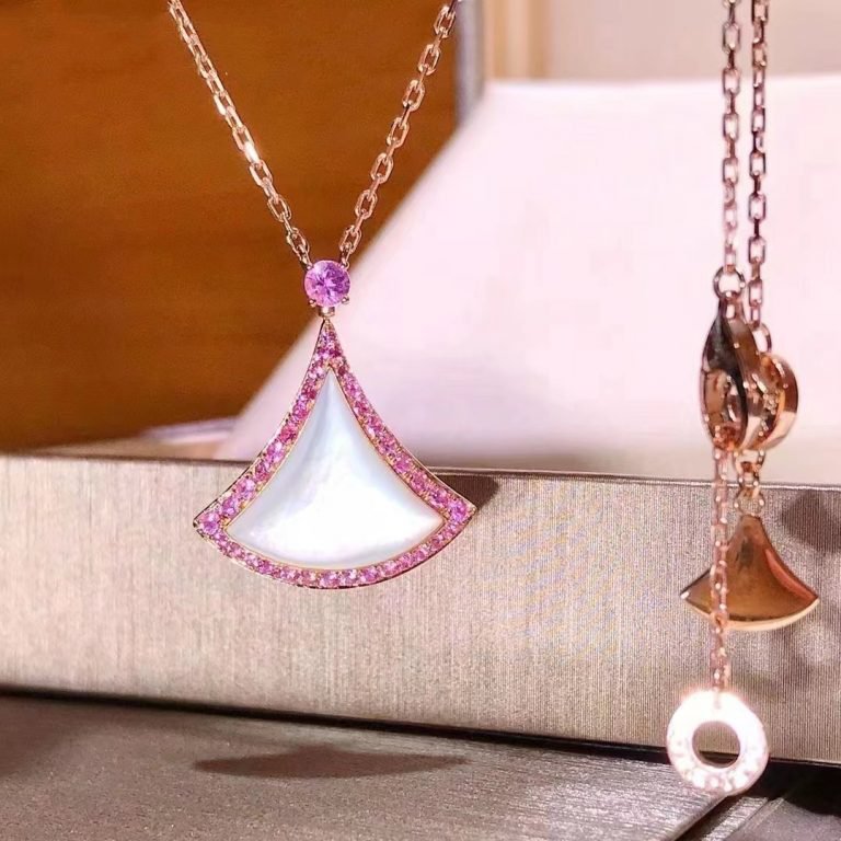 [⭐Clover Jewelry]DREAM NECKLACE MOP DIAMOND PINK