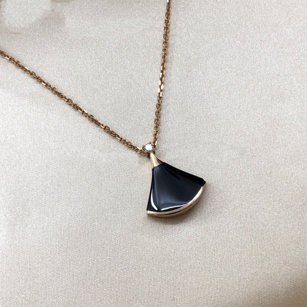 [⭐Clover Jewelry]DREAM NECKLACE ONYX 1 DIAMOND