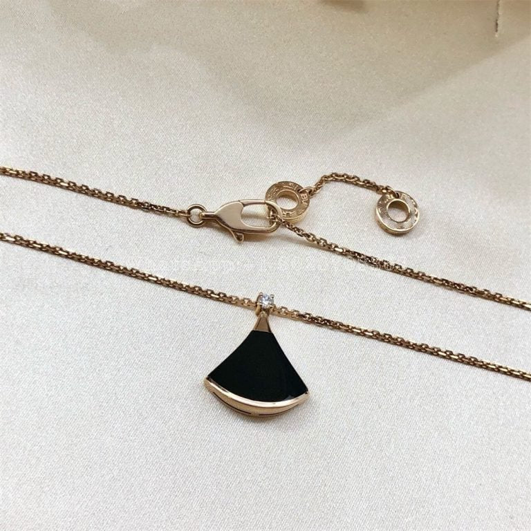 [⭐Clover Jewelry]DREAM NECKLACE ONYX 1 DIAMOND