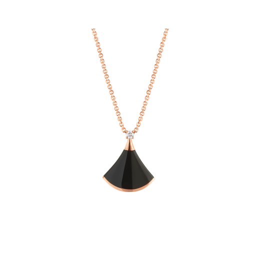 [⭐Clover Jewelry]DREAM NECKLACE ONYX 1 DIAMOND