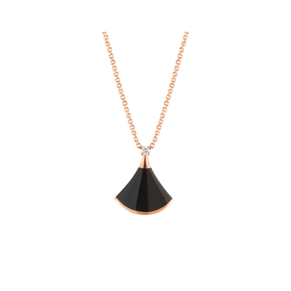 [⭐Clover Jewelry]DREAM NECKLACE ONYX 1 DIAMOND