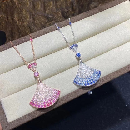 [⭐Clover Jewelry]DREAM NECKLACK DIAMOND PINK GOLD