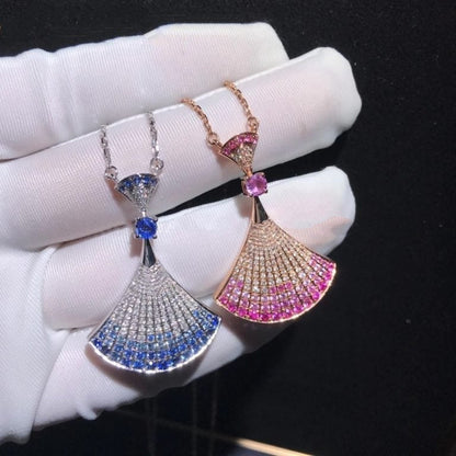 [⭐Clover Jewelry]DREAM NECKLACK DIAMOND PINK GOLD