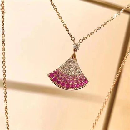 [⭐Clover Jewelry]DREAM NECKLACE PINK GOLD PINK DIAMOND
