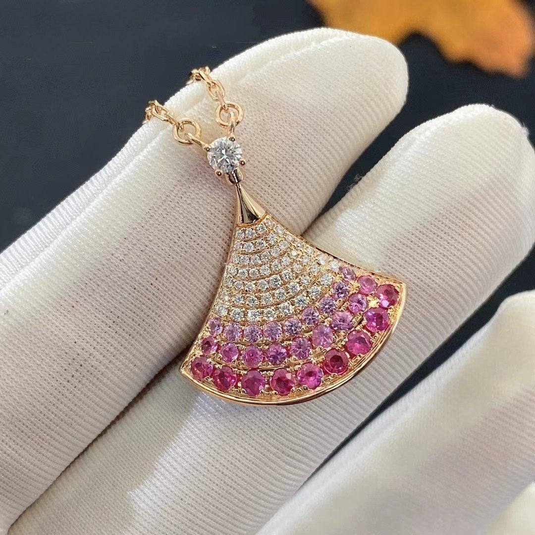 [⭐Clover Jewelry]DREAM NECKLACE PINK GOLD PINK DIAMOND