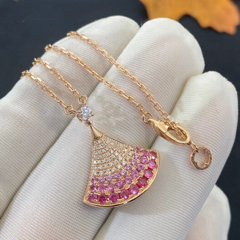 [⭐Clover Jewelry]DREAM NECKLACE PINK GOLD PINK DIAMOND