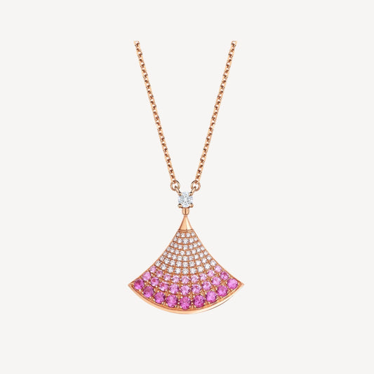 [⭐Clover Jewelry]DREAM NECKLACE PINK GOLD PINK DIAMOND