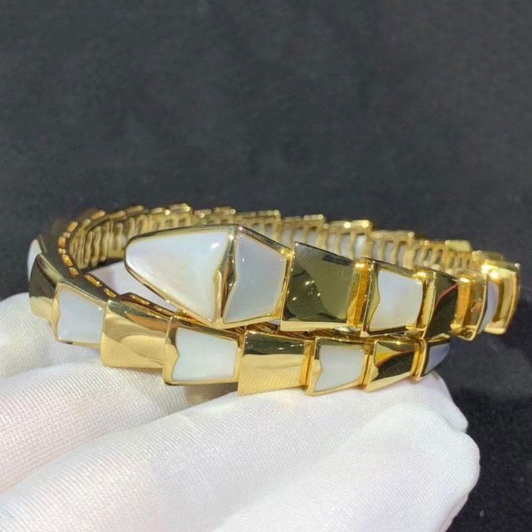 [⭐Clover Jewelry]SERPENTI BRACELET MOP GOLD