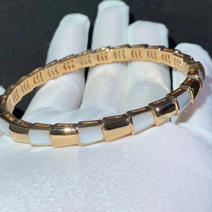 [⭐Clover Jewelry]SERPENTI BRACELET PINK GOLD MOP