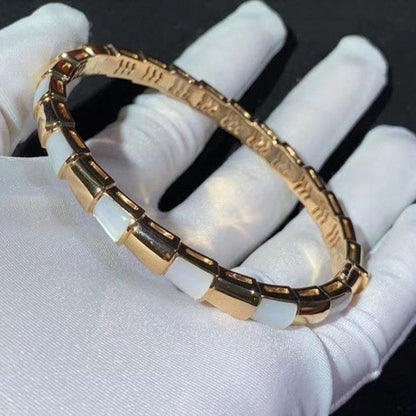 [⭐Clover Jewelry]SERPENTI BRACELET PINK GOLD MOP