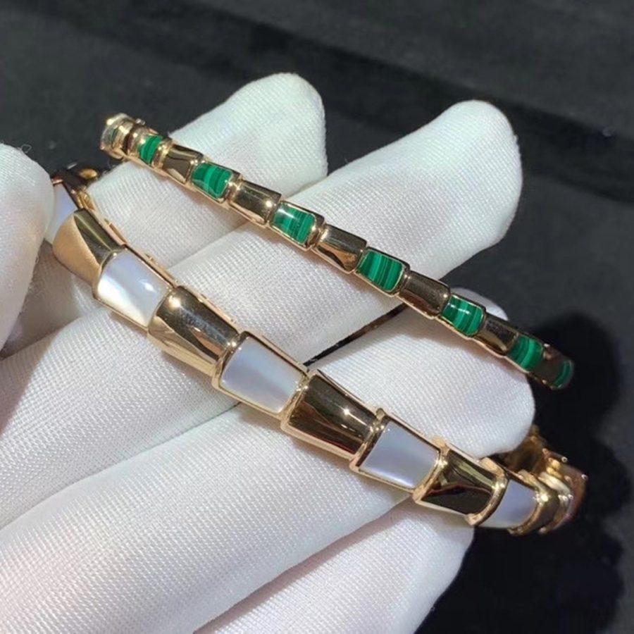 [⭐Clover Jewelry]SERPENTI BRACELET PINK GOLD MOP