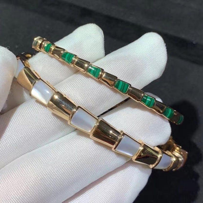 [⭐Clover Jewelry]SERPENTI BRACELET PINK GOLD MOP