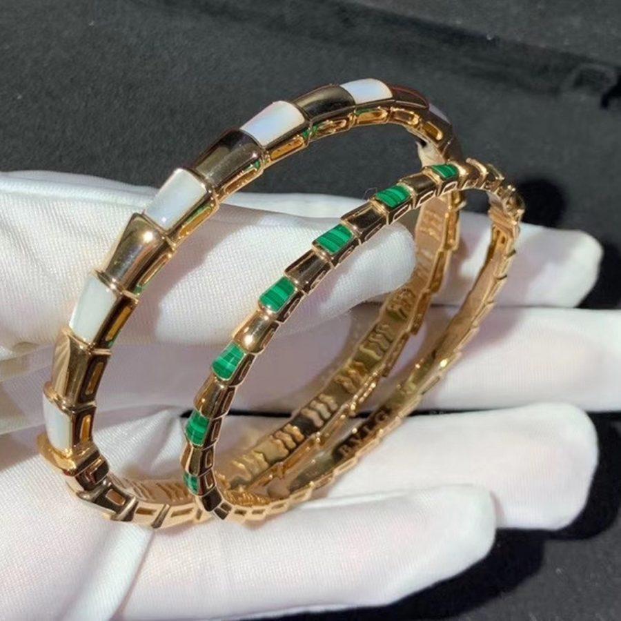 [⭐Clover Jewelry]SERPENTI BRACELET PINK GOLD MOP