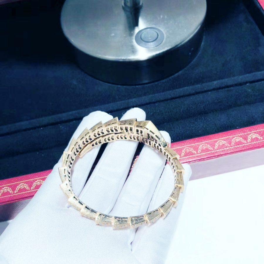 [⭐Clover Jewelry]SERPENTI BRACELET 8MM PINK GOLD DIAMOND