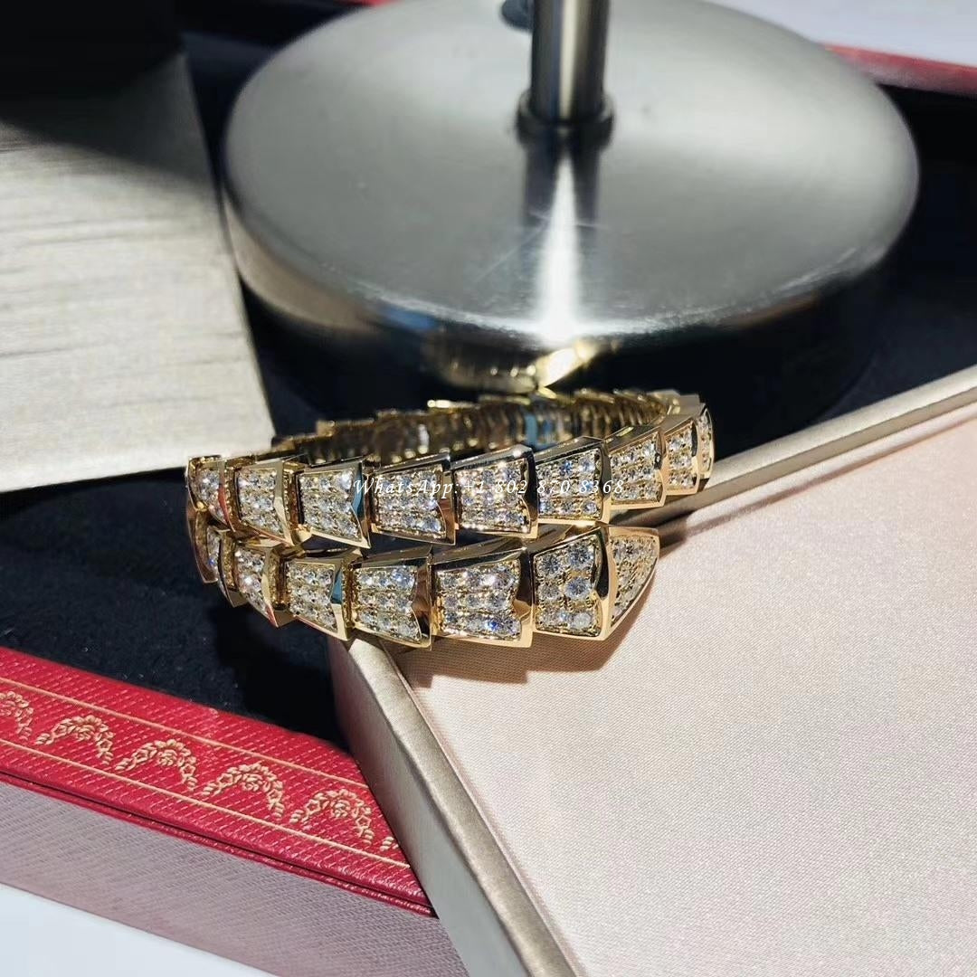 [⭐Clover Jewelry]SERPENTI BRACELET 8MM GOLD DIAMOND