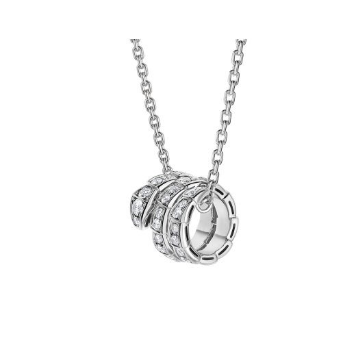 [⭐Clover Jewelry]SERPENTI  NECKLACE DOUBLE RING DIAMOND