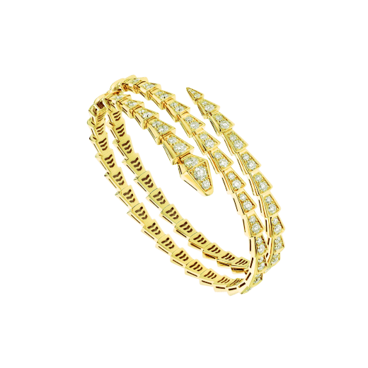 [⭐Clover Jewelry]SERPENTI BRACELET GOLD DIAMOND DOUBLE ROW