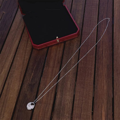 [⭐Clover Jewelry]AMULETTE SILVER FULL DIAMOND NECKLACE