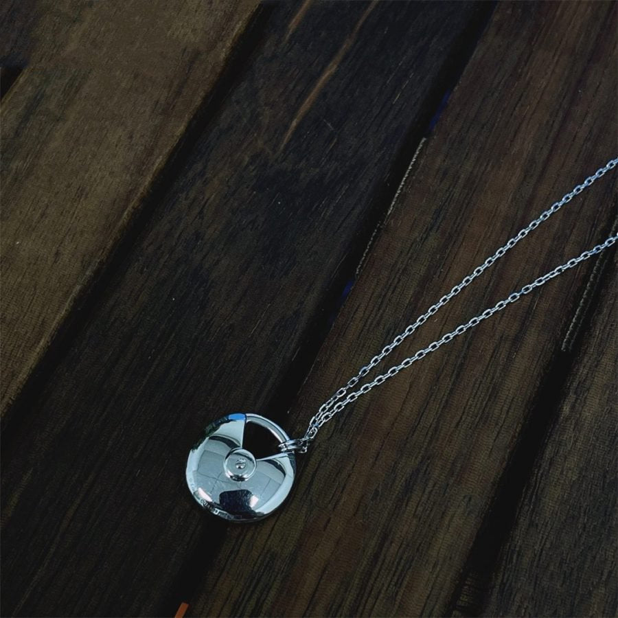 [⭐Clover Jewelry]AMULETTE SILVER FULL DIAMOND NECKLACE