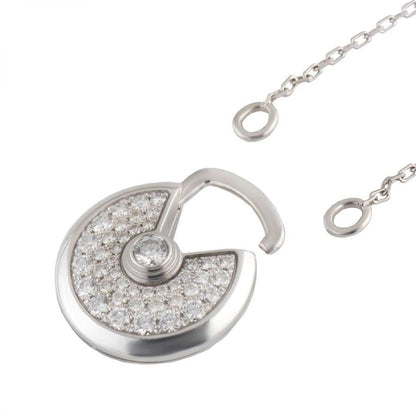 [⭐Clover Jewelry]AMULETTE SILVER FULL DIAMOND NECKLACE