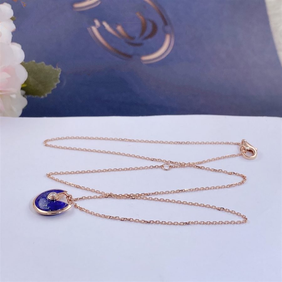 [⭐Clover Jewelry]AMULETTE ROSE GOLD AGATE NECKLACE