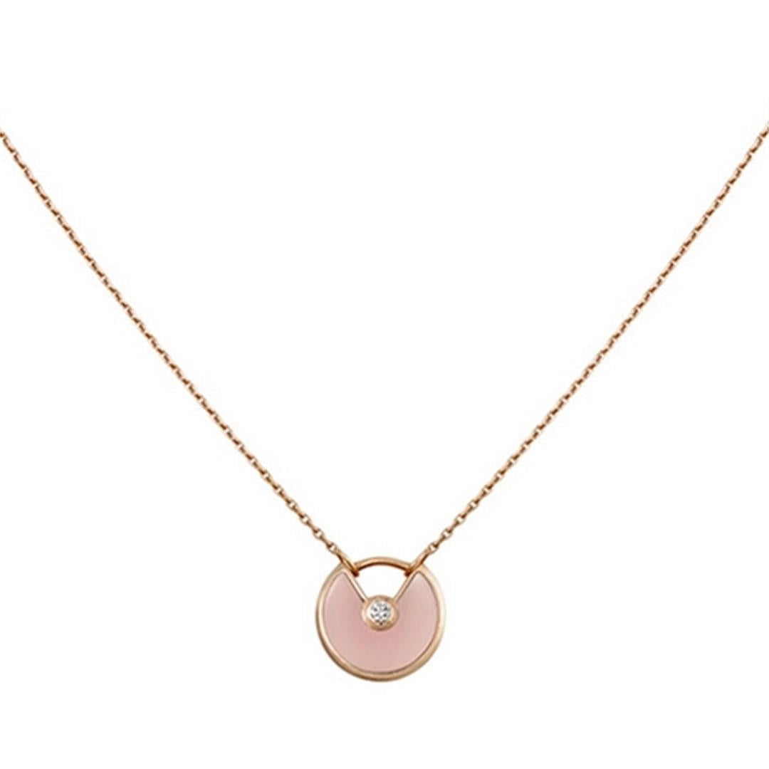 [⭐Clover Jewelry]AMULETTE ROSE GOLD PINK MOP NECKLACE