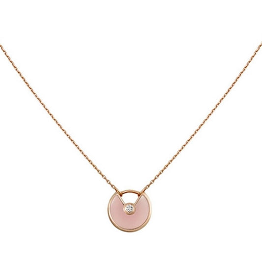 [⭐Clover Jewelry]AMULETTE ROSE GOLD PINK MOP NECKLACE