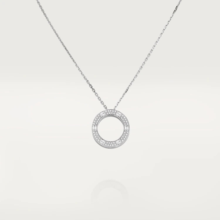 [⭐Clover Jewelry]LOVE NECKLACE ADJUSTABLE SILVER