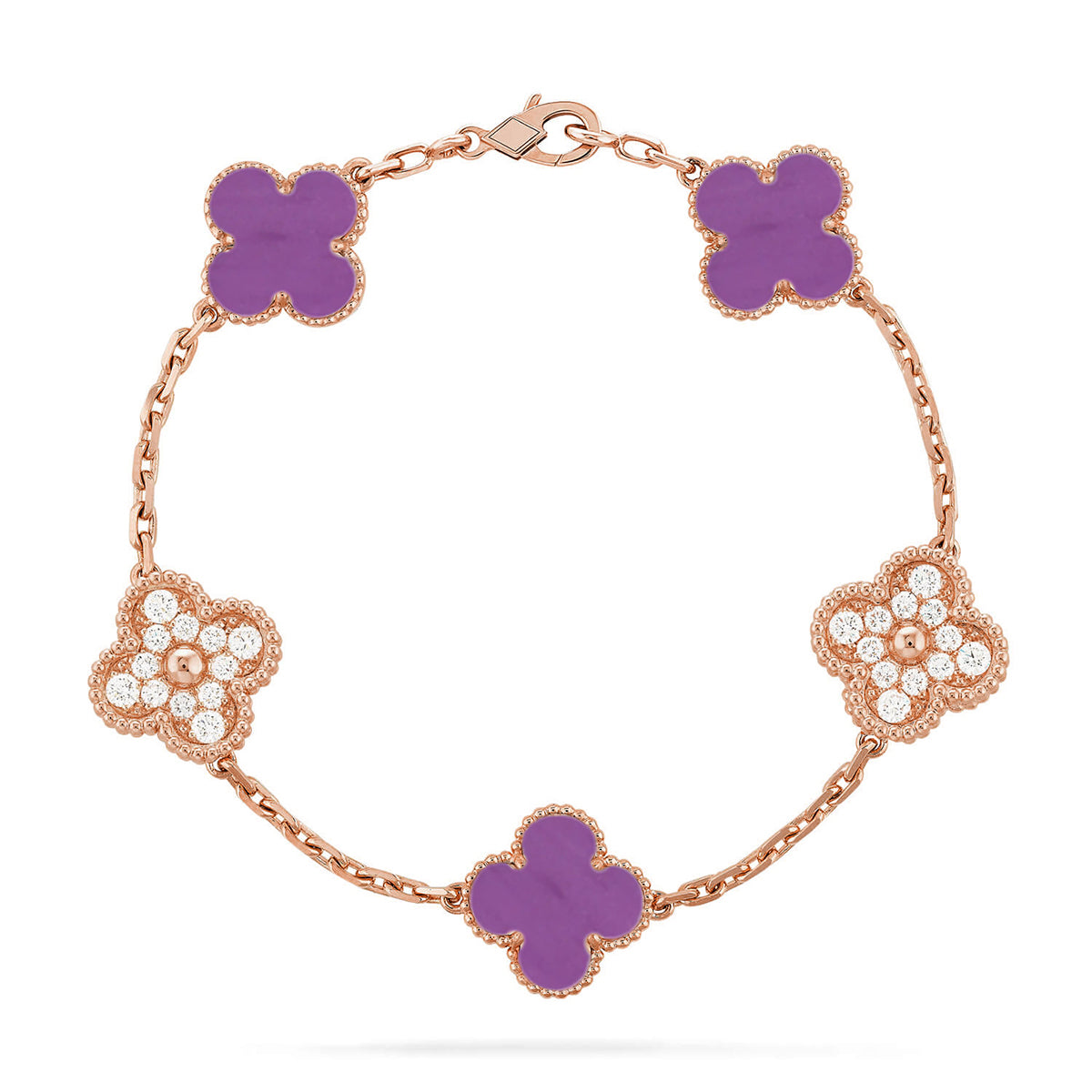 [⭐Clover Jewelry] CLOVER 5 MOTIF VIOLET BRACELET COLLECTION
