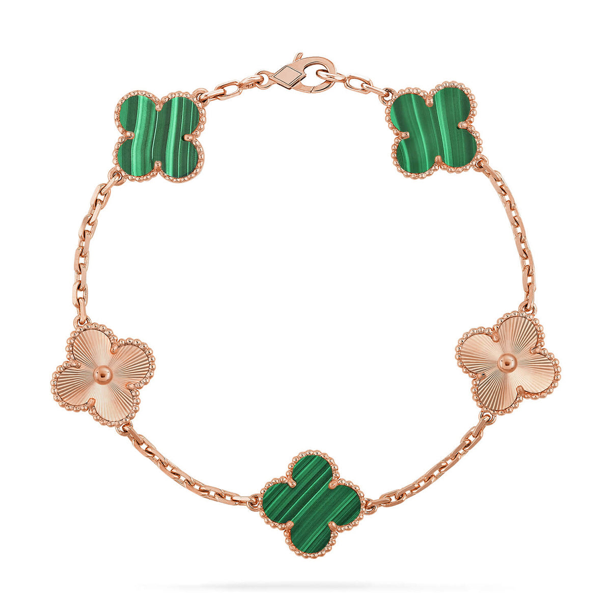 [⭐Clover Jewelry] CLOVER 5 MOTIF MALACHITE BRACELET COLLECTION
