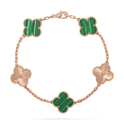 [⭐Clover Jewelry] CLOVER 5 MOTIF MALACHITE BRACELET COLLECTION