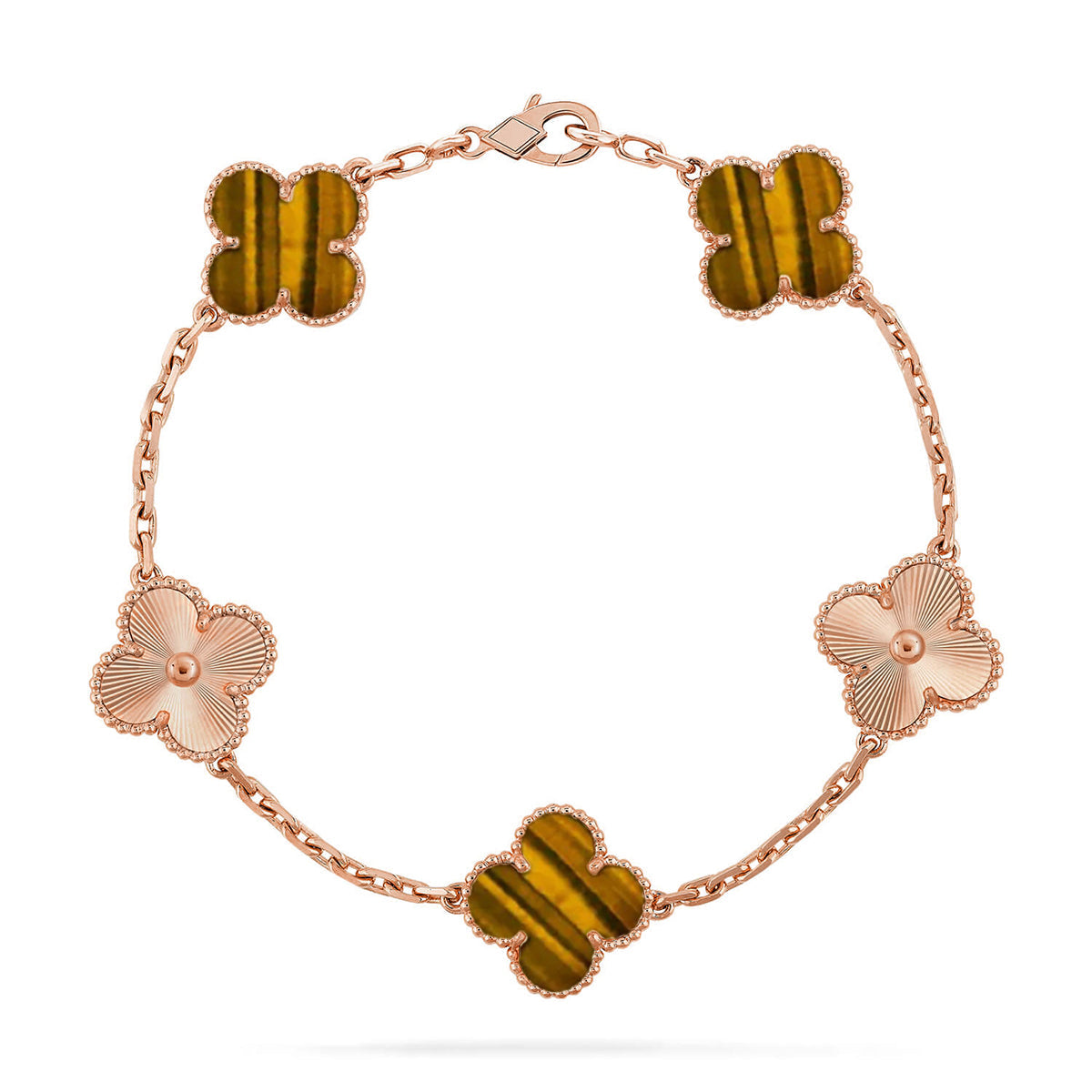 [⭐Clover Jewelry] CLOVER 5 MOTIFS TIGER EYE BRACELET COLLECTION