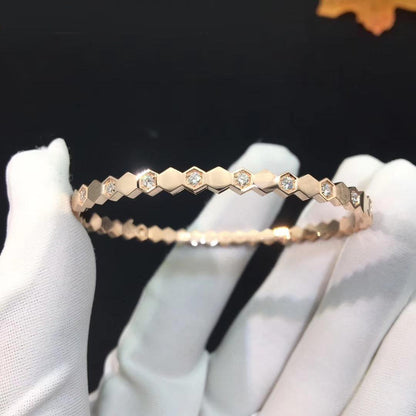 [⭐Clover Jewelry]BEE LOVE PINK GOLD DIAMOND BRACELET