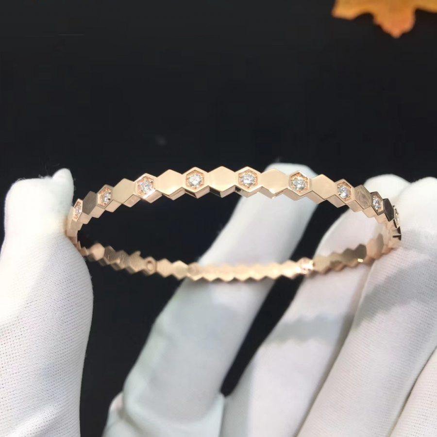 [⭐Clover Jewelry]BEE LOVE PINK GOLD DIAMOND BRACELET