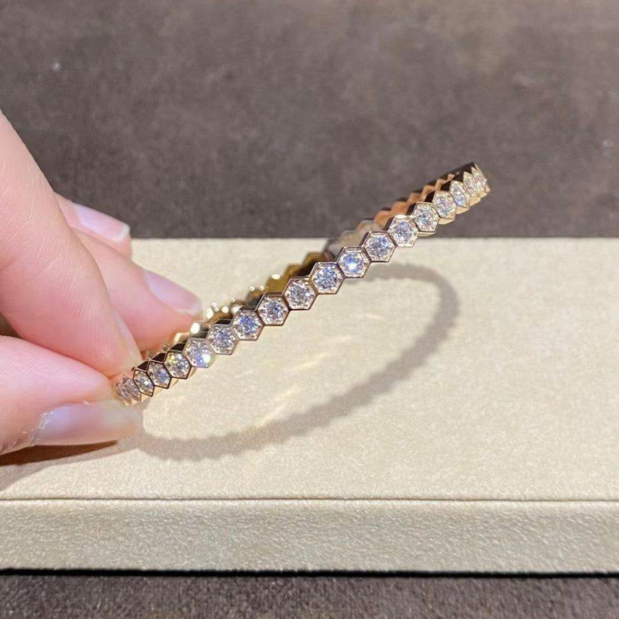 [⭐Clover Jewelry]BEE LOVE GOLD BRACELET FULL DIAMOND