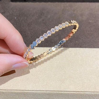 [⭐Clover Jewelry]BEE LOVE GOLD BRACELET FULL DIAMOND
