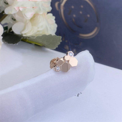 [⭐Clover Jewelry]BEE LOVE PINK GOLD DIAMOND EARRINGS