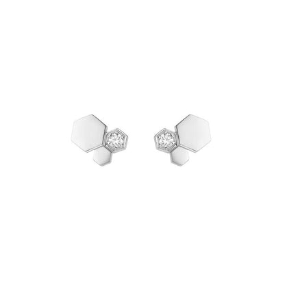 [⭐Clover Jewelry]BEE LOVE SILVER DIAMOND EARRINGS