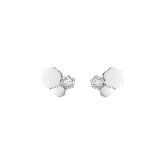 [⭐Clover Jewelry]BEE LOVE SILVER DIAMOND EARRINGS