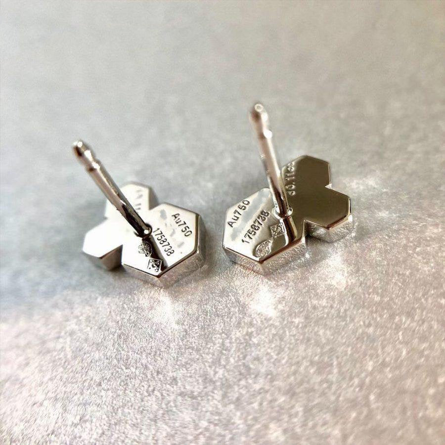 [⭐Clover Jewelry]BEE LOVE SILVER DIAMOND EARRINGS