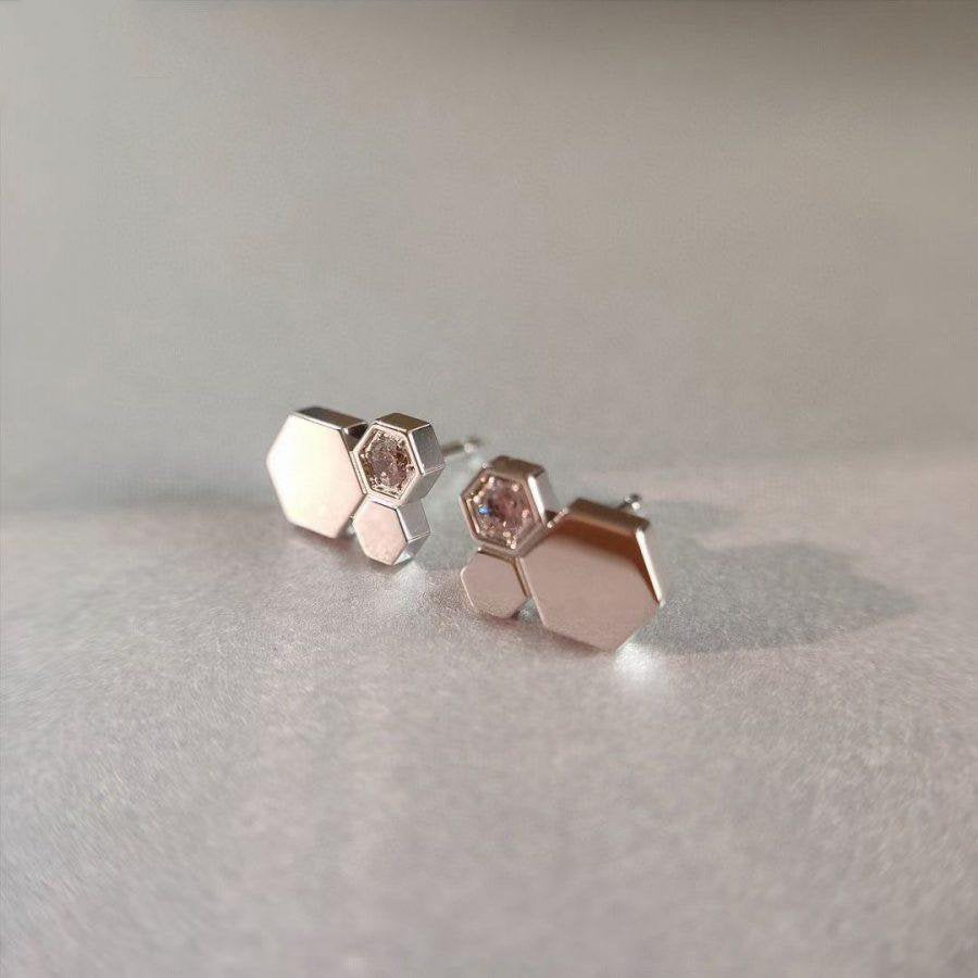 [⭐Clover Jewelry]BEE LOVE SILVER DIAMOND EARRINGS