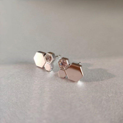 [⭐Clover Jewelry]BEE LOVE SILVER DIAMOND EARRINGS