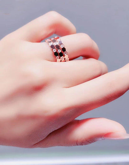 [⭐Clover Jewelry]BEE LOVE RING PINK GOLD DIAMOND
