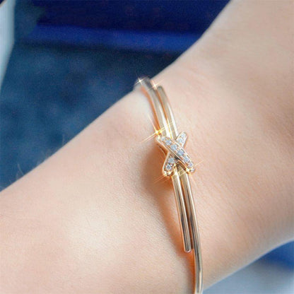 [⭐Clover Jewelry]JEUX DE BRACELET PINK GOLD DIAMONDS