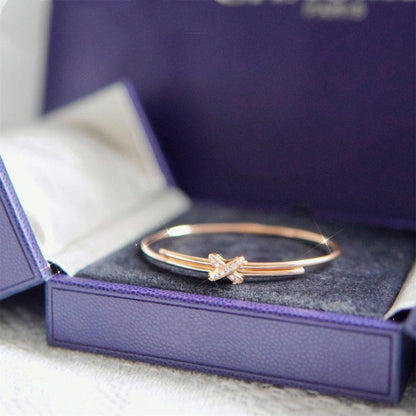 [⭐Clover Jewelry]JEUX DE BRACELET PINK GOLD DIAMONDS