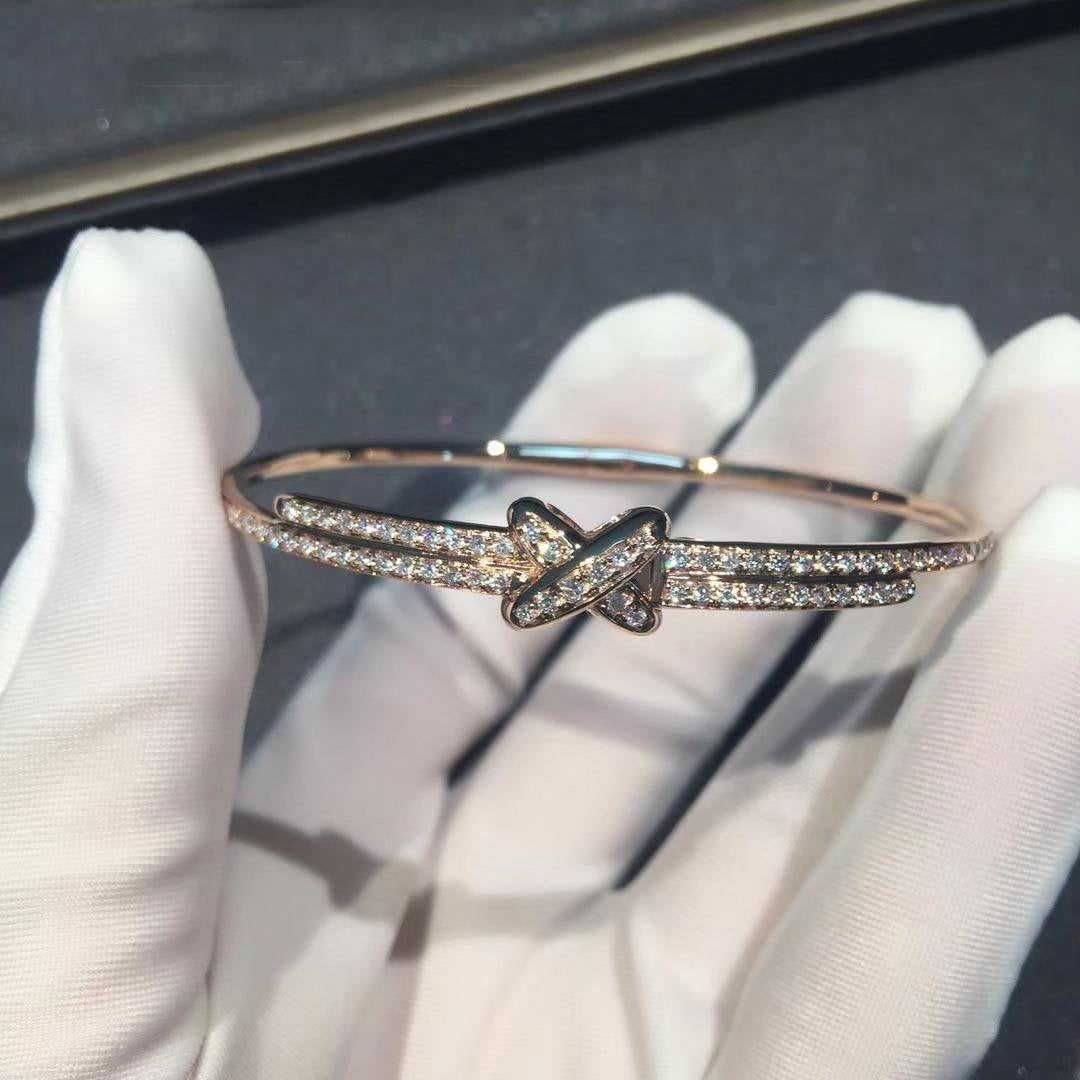 [⭐Clover Jewelry]JEUX DE BRACELET DIAMONDS PINK GOLD