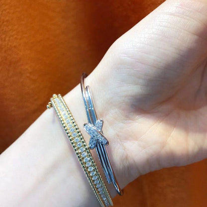 [⭐Clover Jewelry]JEUX DE BRACELET SILVER DIAMONDS