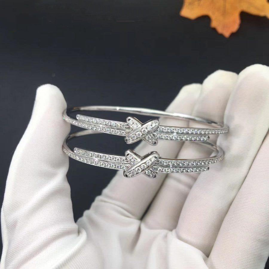 [⭐Clover Jewelry]JEUX DE BRACELET DIAMONDS SILVER