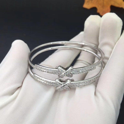 [⭐Clover Jewelry]JEUX DE BRACELET DIAMONDS SILVER
